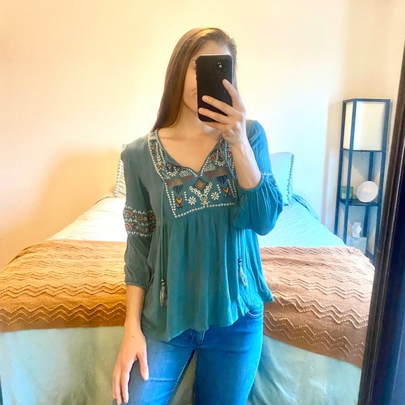 Target for Knox Rose 3/4 Sleeve Boho Peasant Top - Picture 5 of 5